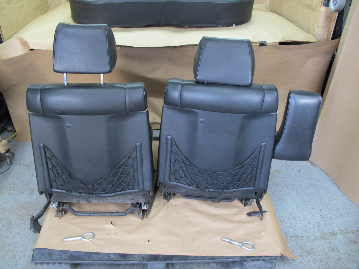86-91 Mercedes W126 560SEL Front & Rear Left & Right Leather Seat Set OEM
