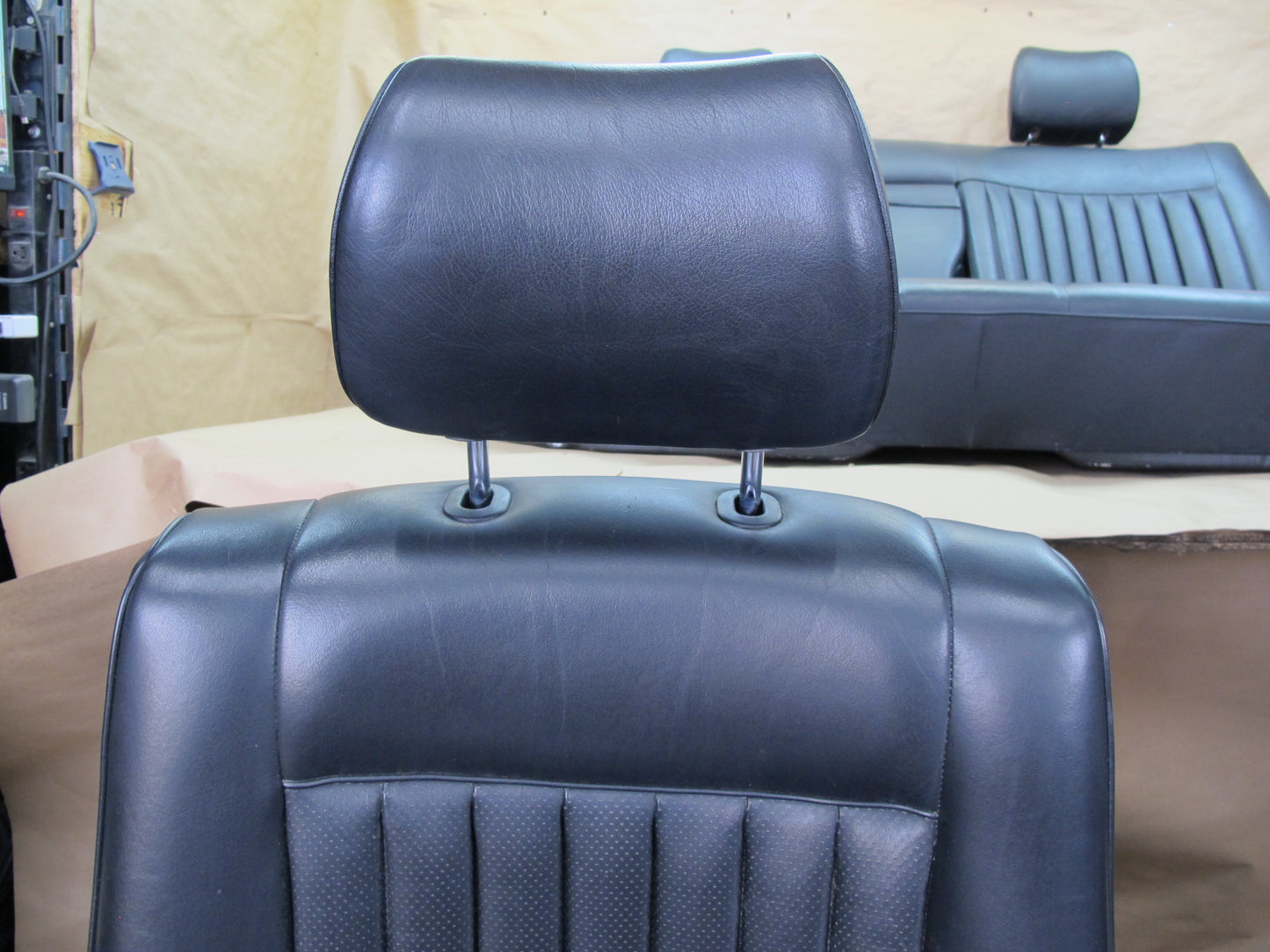 86-91 Mercedes W126 560SEL Front & Rear Left & Right Leather Seat Set OEM