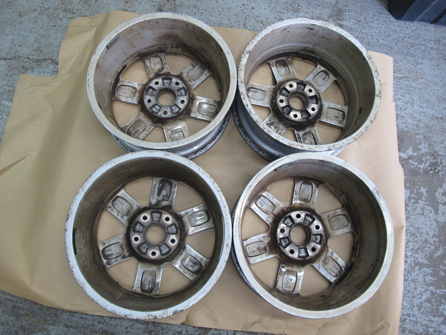 10-15 Audi 4L Q7 Set of 4 Alloy Wheel 18" R18 Rim 18X8J ET50 ET56 OEM