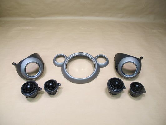 11-16 Mini Cooper S R60 Dash Speedo Air Vent Trim Bezel Cover Panel Set OEM