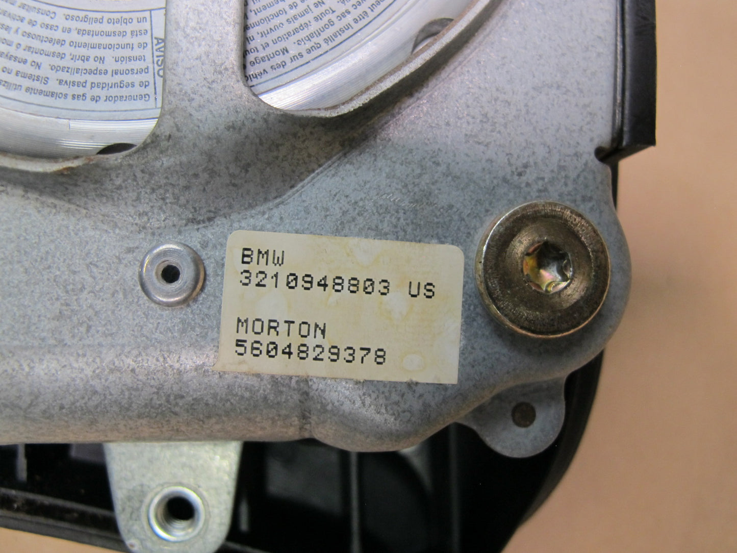 97-99 BMW Z3 E36 FRONT LEFT DRIVER SIDE STEERING WHEEL SRS AIRBAG OEM
