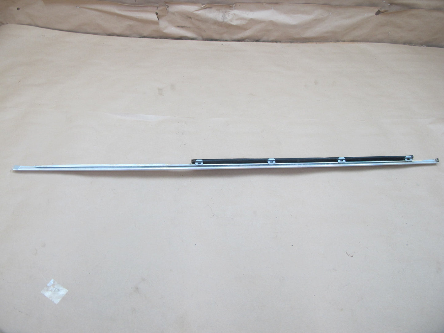 86-91 Mercedes W126 Rear Left Door Chrome Trim Molding Cover Set OEM