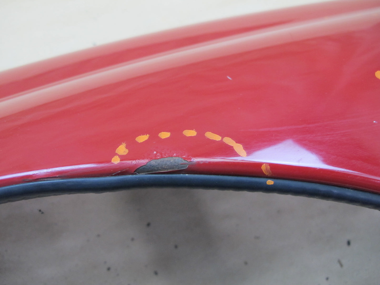 92-97 Subaru SVX Front Right Fender Shell Cover Panel RED OEM