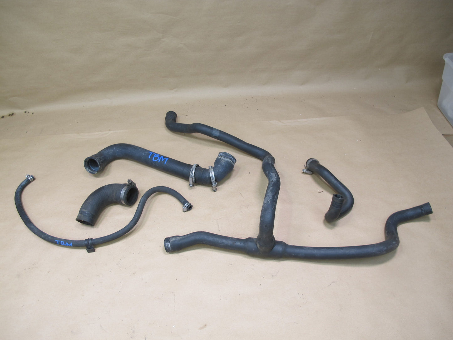 87-91 BMW E30 325i M20 Engine Cooling Hose Pipe Line Set OEM