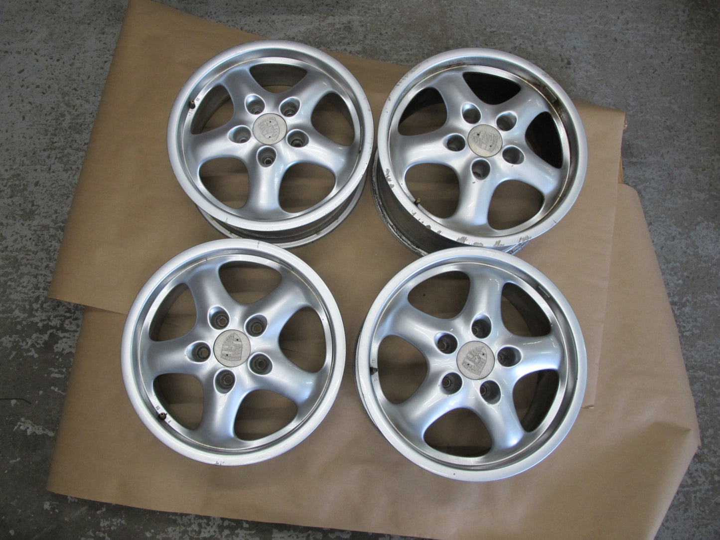 95-98 Porsche 911 Factory R17" 5 Spoke Alloy Wheel Rim 17X7J 17x9J ET55 OEM