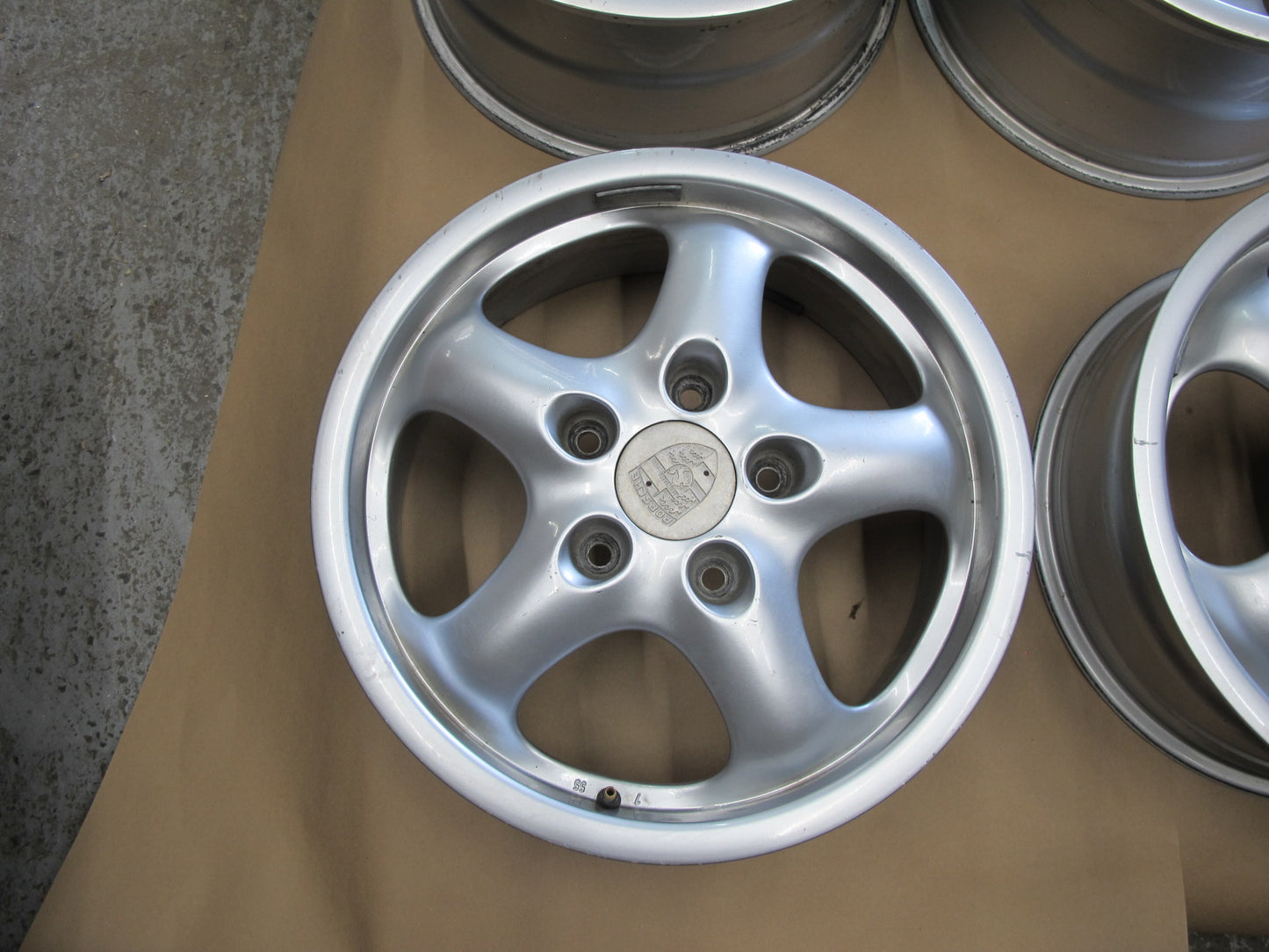 95-98 Porsche 911 Factory R17" 5 Spoke Alloy Wheel Rim 17X7J 17x9J ET55 OEM