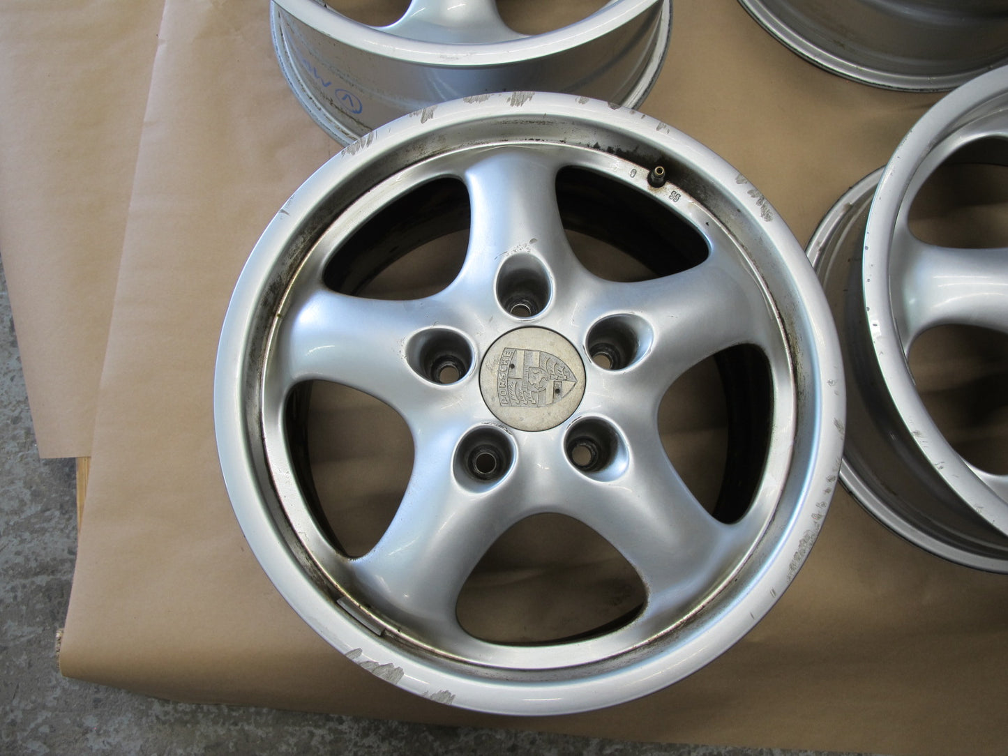 95-98 Porsche 911 Factory R17" 5 Spoke Alloy Wheel Rim 17X7J 17x9J ET55 OEM