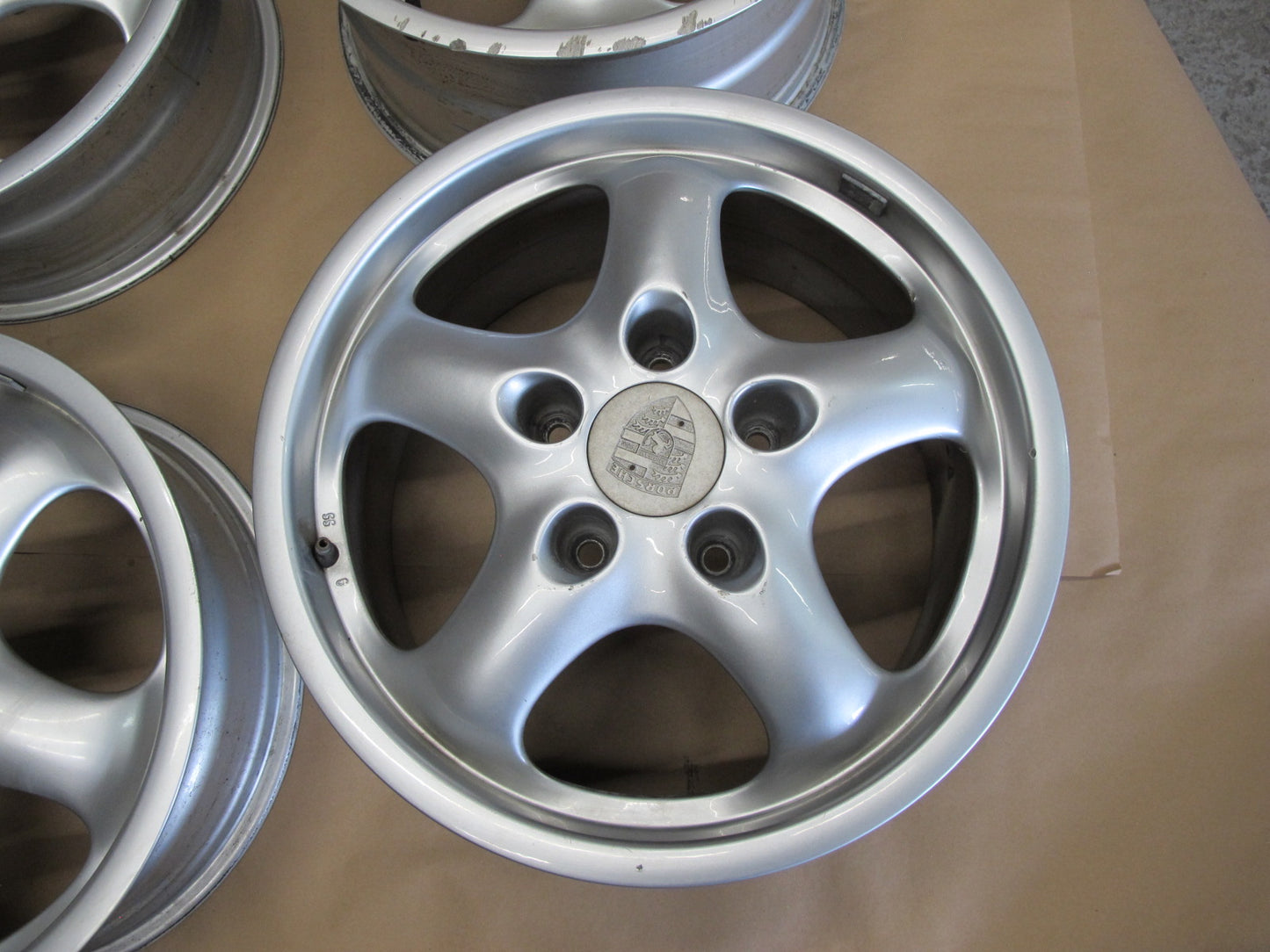 95-98 Porsche 911 Factory R17" 5 Spoke Alloy Wheel Rim 17X7J 17x9J ET55 OEM