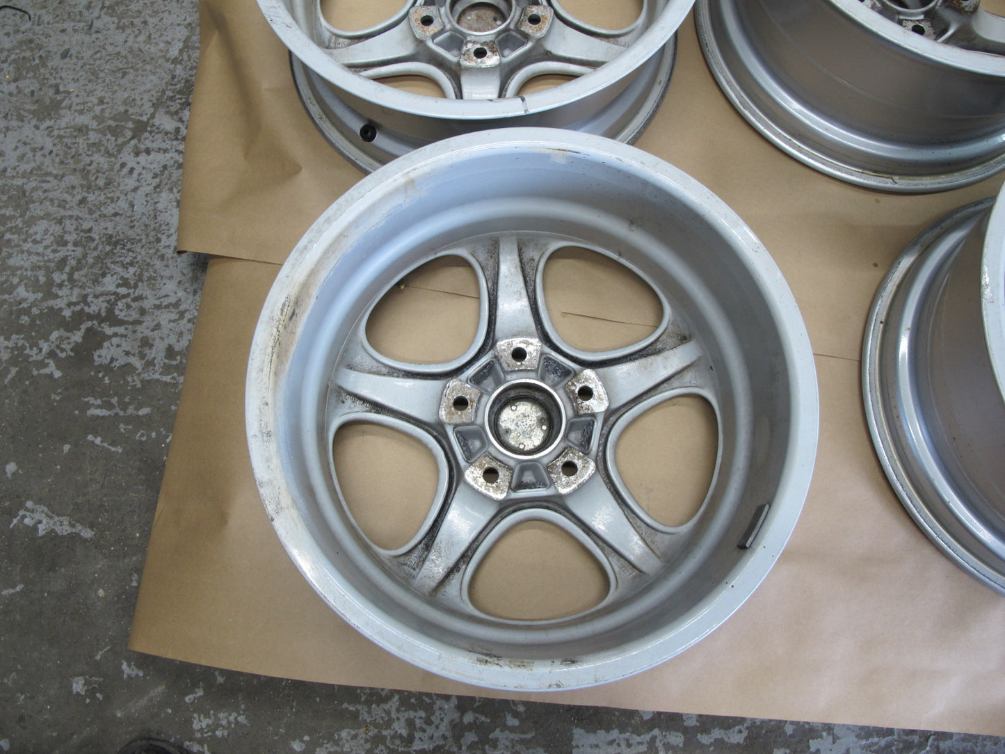 95-98 Porsche 911 Factory R17" 5 Spoke Alloy Wheel Rim 17X7J 17x9J ET55 OEM