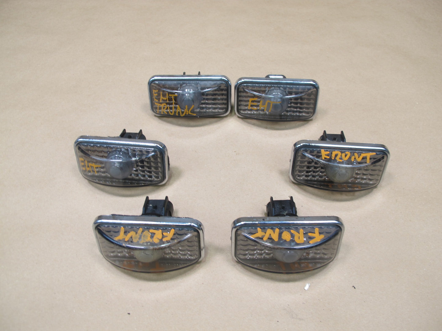 2003-2007 Hummer H2 Front & Rear Roof Clearance Marker Light Lamp Set of 6