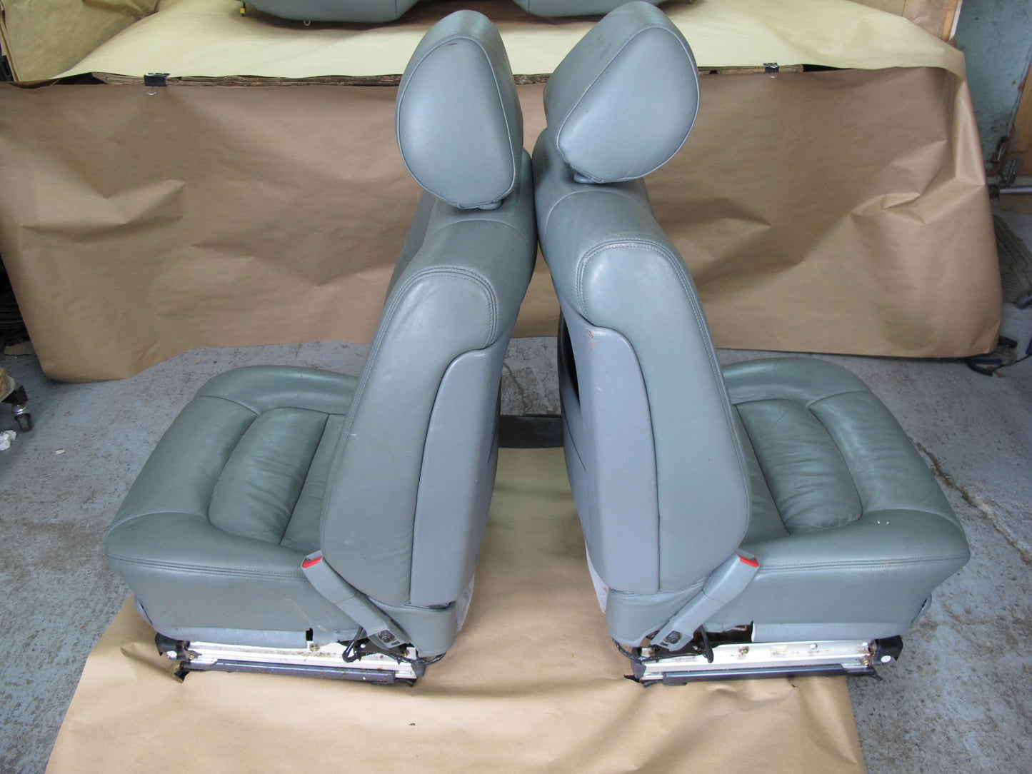 98-00 Lexus UCF20L LS400 Front & Rear Leather Seat Gray Complete Set OEM