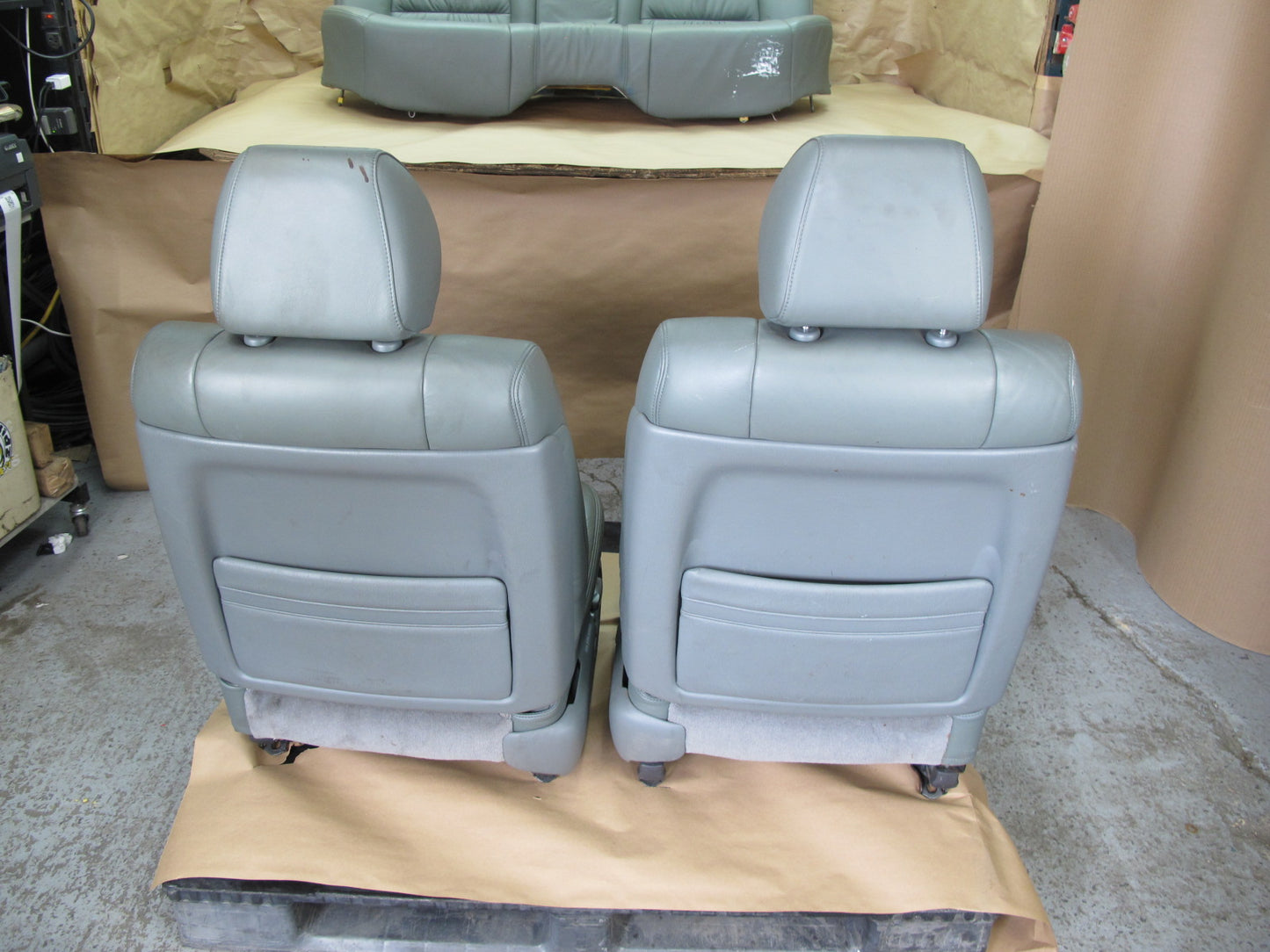 98-00 Lexus UCF20L LS400 Front & Rear Leather Seat Gray Complete Set OEM