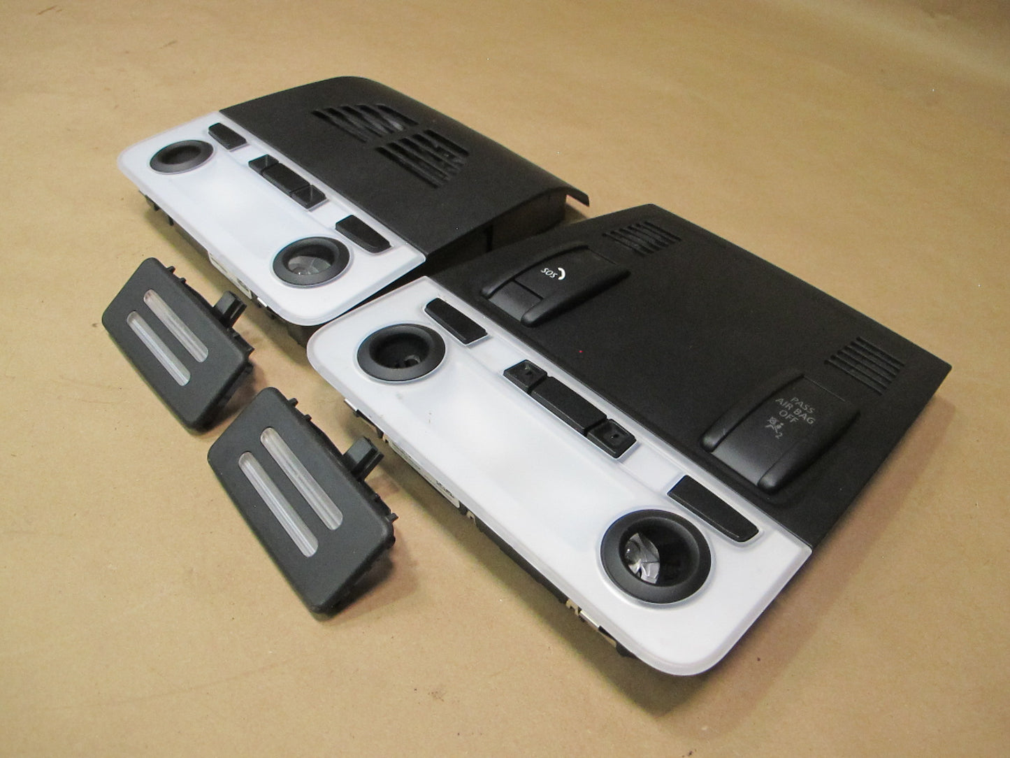 08-13 BMW E92 Coupe M3 Front & Rear Overhead Console Light Set OEM