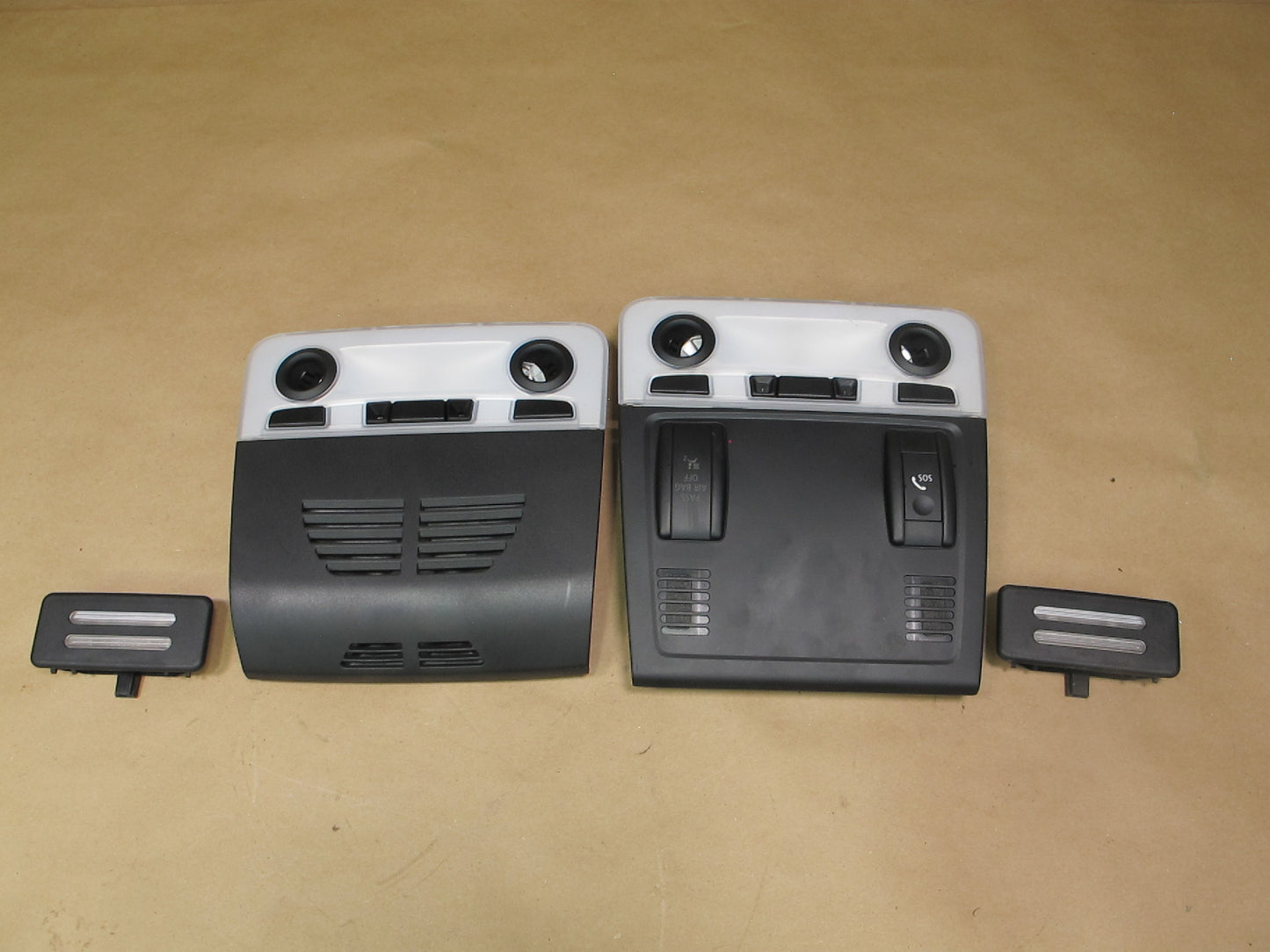 08-13 BMW E92 Coupe M3 Front & Rear Overhead Console Light Set OEM