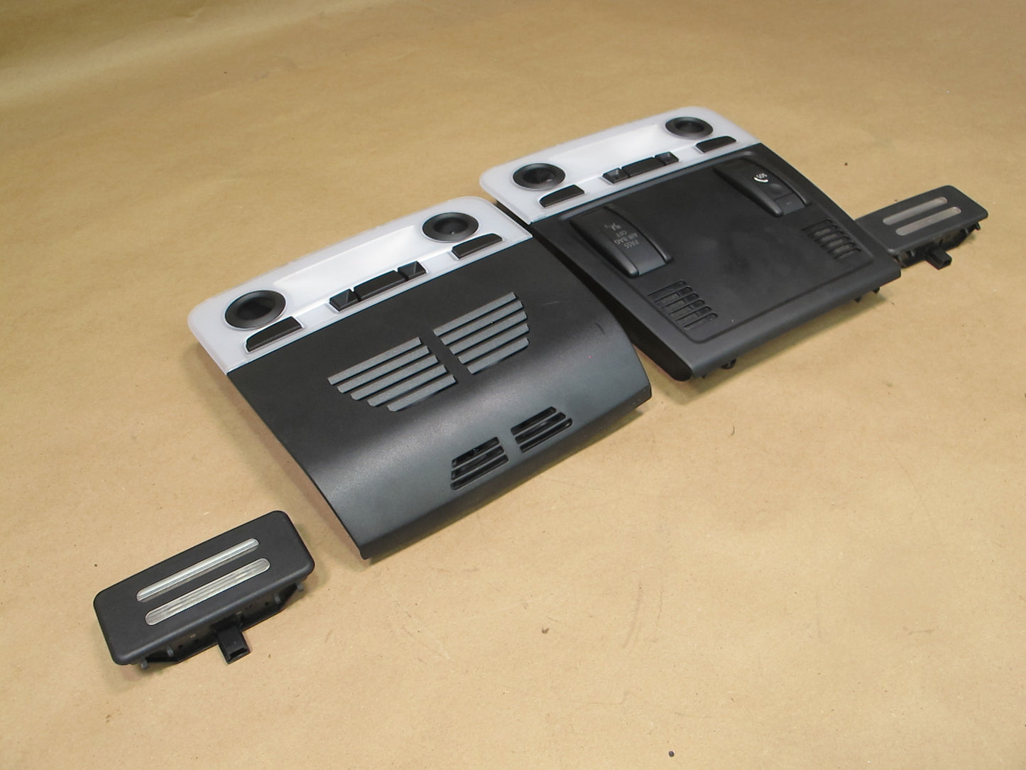 08-13 BMW E92 Coupe M3 Front & Rear Overhead Console Light Set OEM