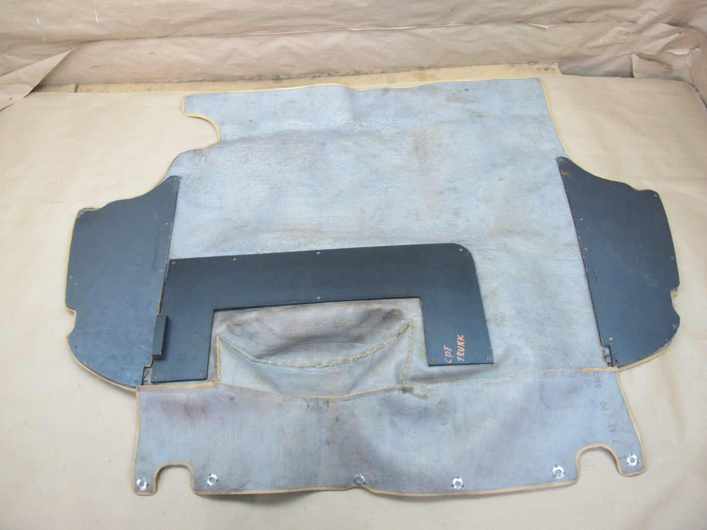 77-88 Porsche 924 Rear Trunk Floor MAT Carpet Cover OEM