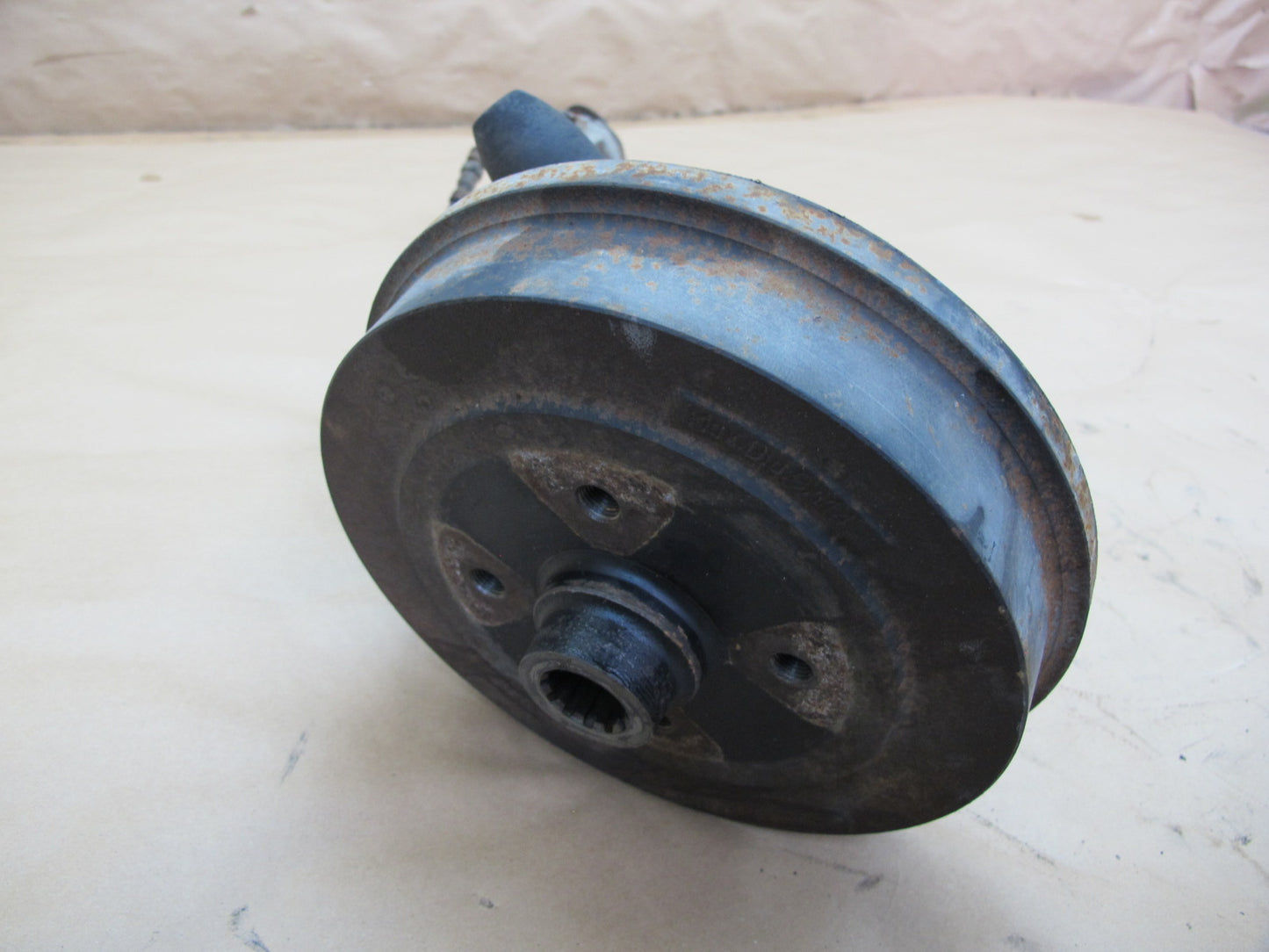 80-82 Porsche 924 Rear Left Trailing Arm Knuckle Wheel Hub Bearing Rotor OEM