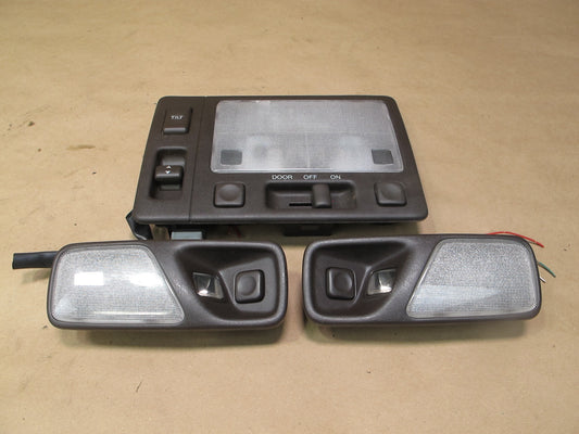 90-94 Lexus UCF10 LS400 Set of 3 Front & Rear Overhead Dome Light Lamp OEM