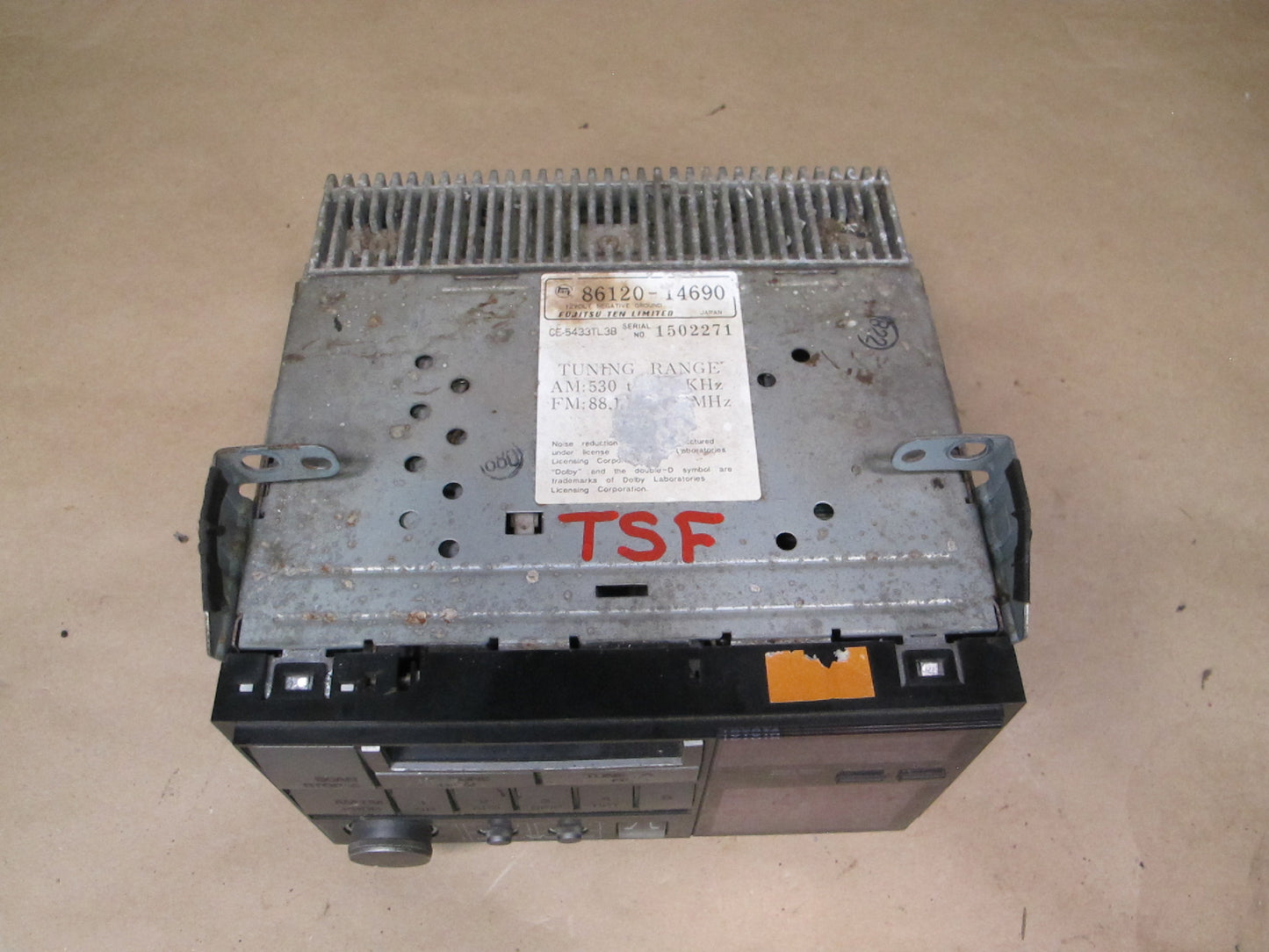 86-88 Toyota Supra MK3 Cassette AM FM Radio Receiver Player 86120-14690 OEM