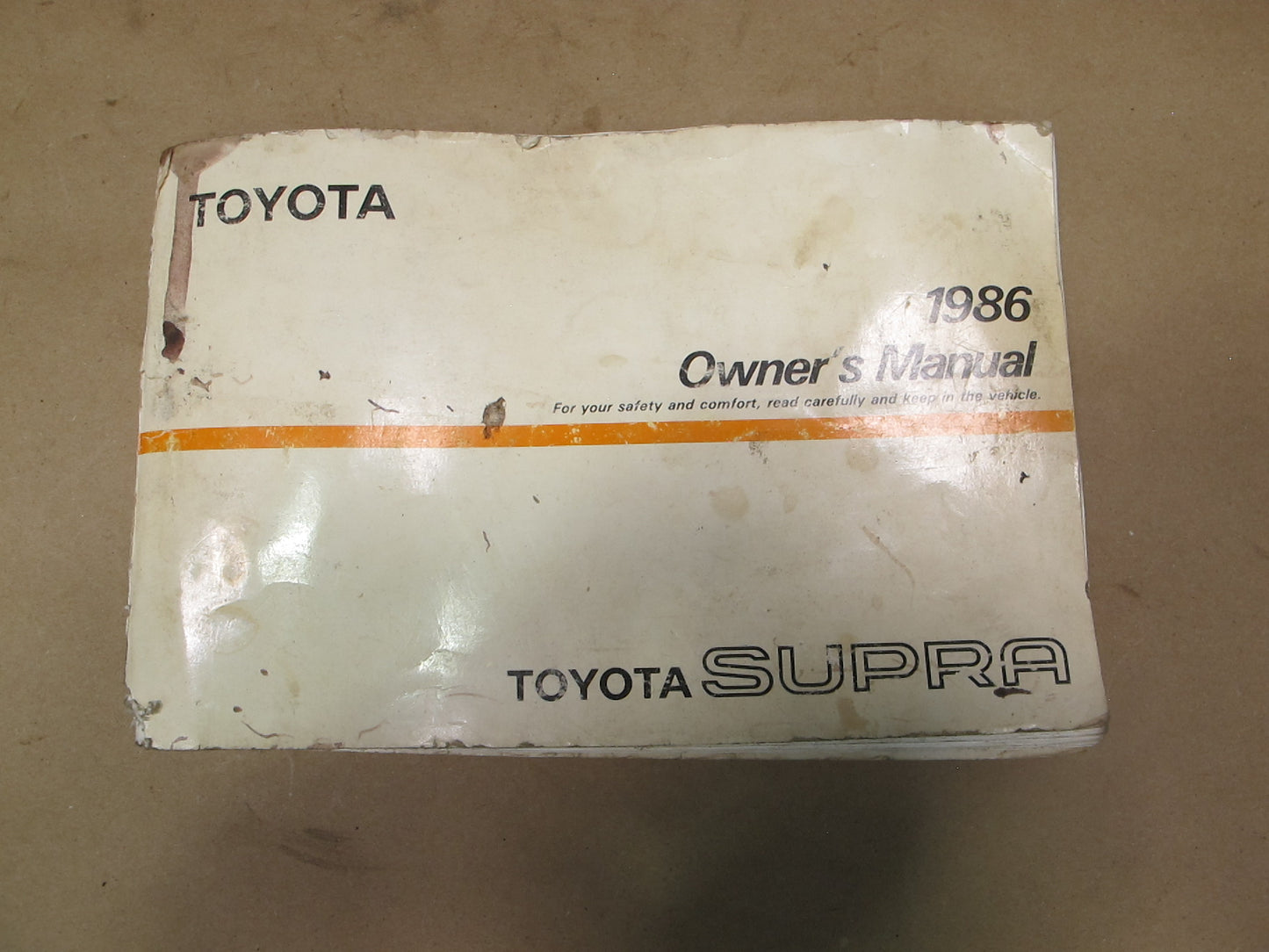 1986 Toyota Supra MK3 Owner User Operator Guide Manual Book