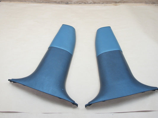1992-1996 Lexus ES300 Left & Right Lower B Pillar Trim Cover Dark Blue  OEM
