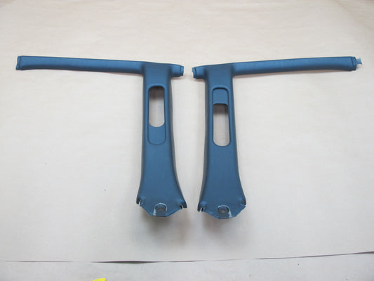 1992-1996 Lexus ES300 Left & Right Upper B Pillar Trim Cover Dark Blue  OEM