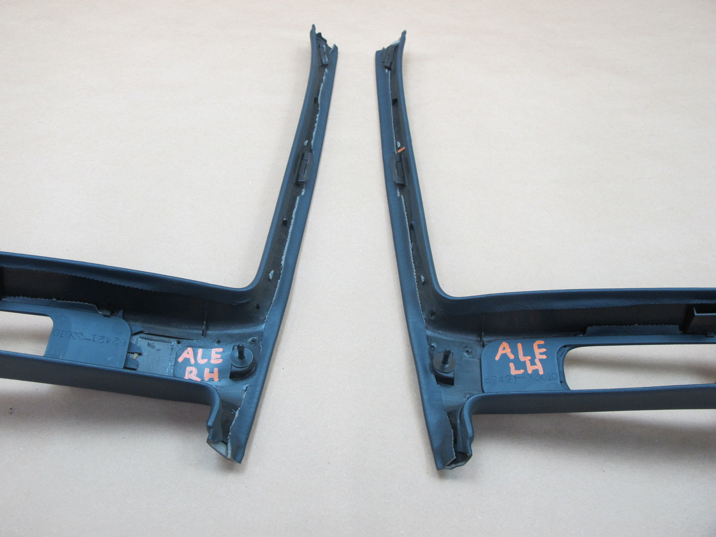 1992-1996 Lexus ES300 Left & Right Upper B Pillar Trim Cover Dark Blue  OEM
