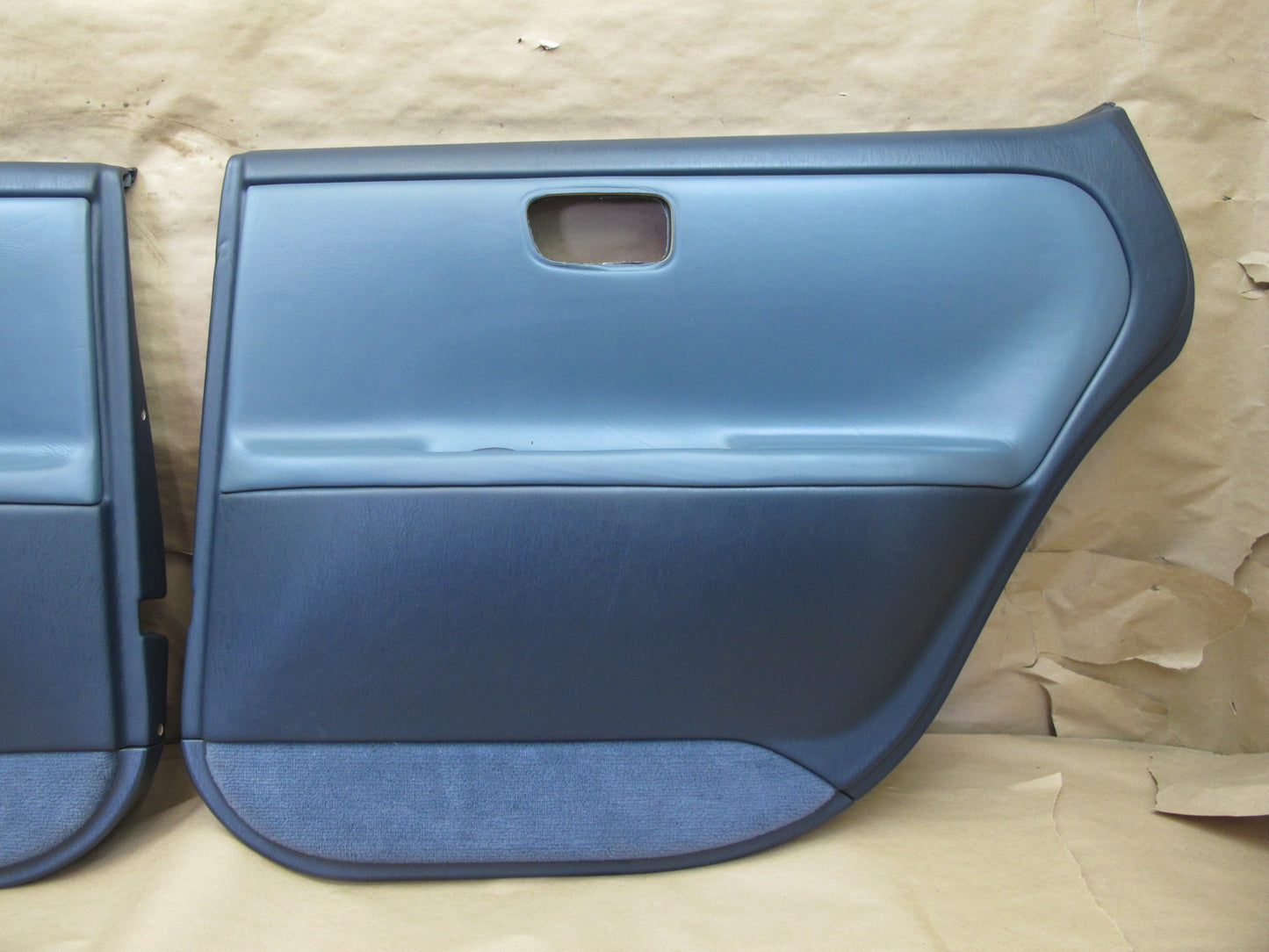 1992-1993 Lexus ES300 Rear Left & Right Interior Door Panel Dark Blue OEM