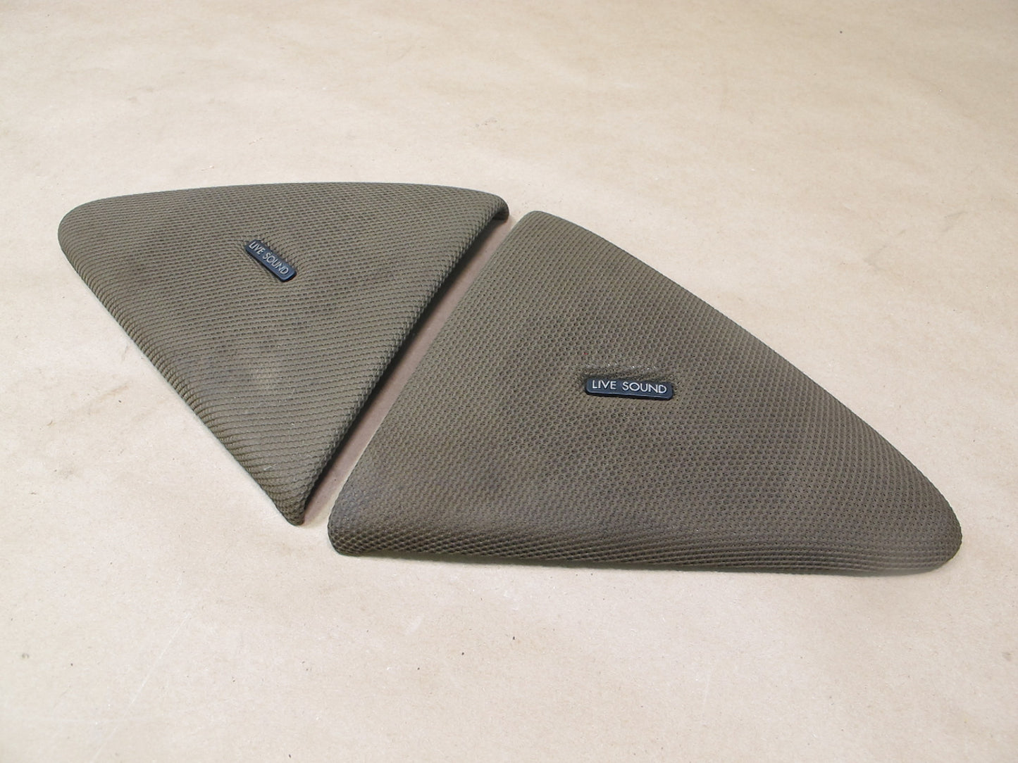 86-88 Toyota Supra MK3 Set of 2 Left & Right Door Speaker Cover Sand Beige OEM