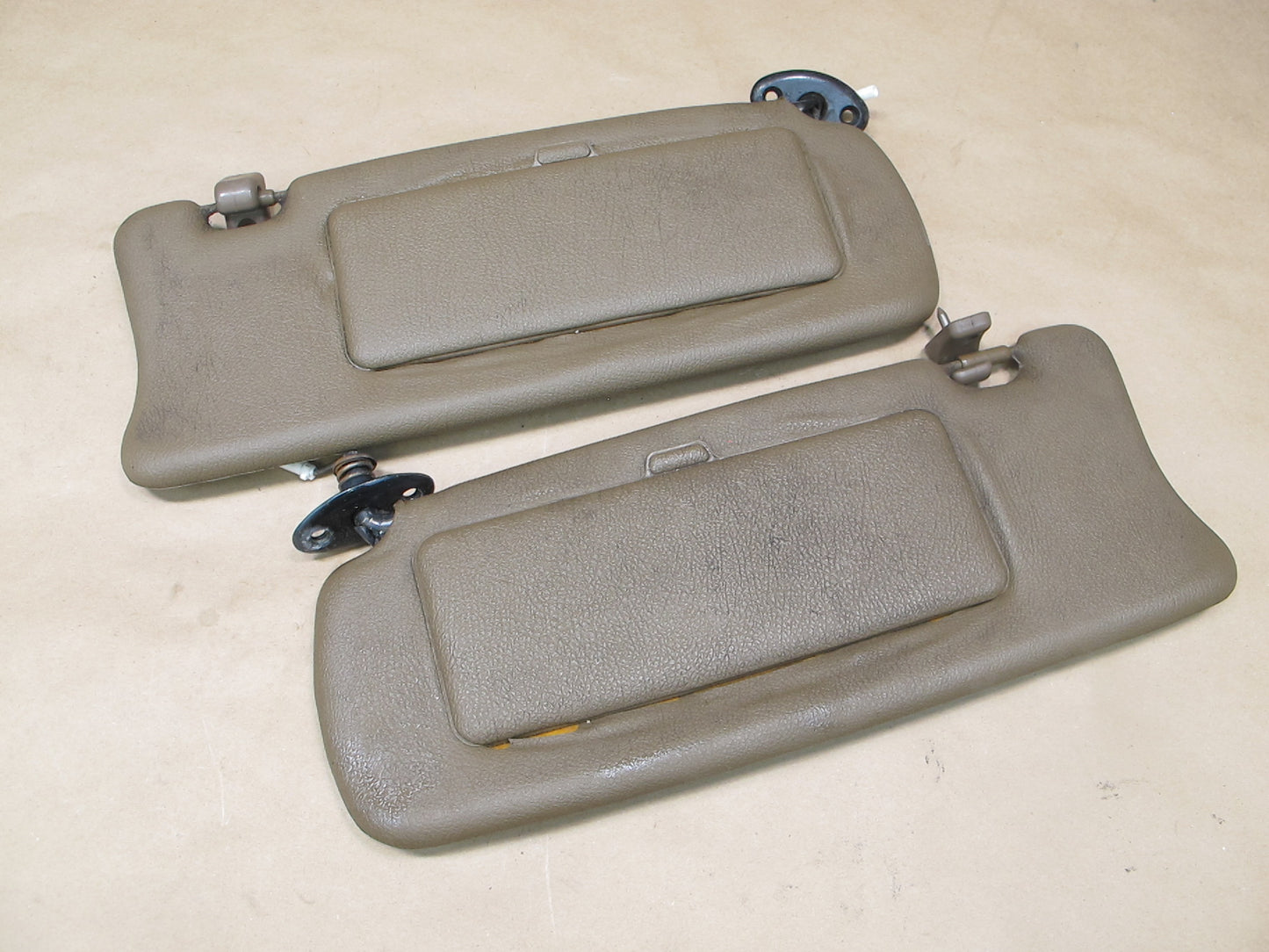 86-88 Toyota Supra MK3 Set of 2 Front Left & Right Sun Visor Brown OEM