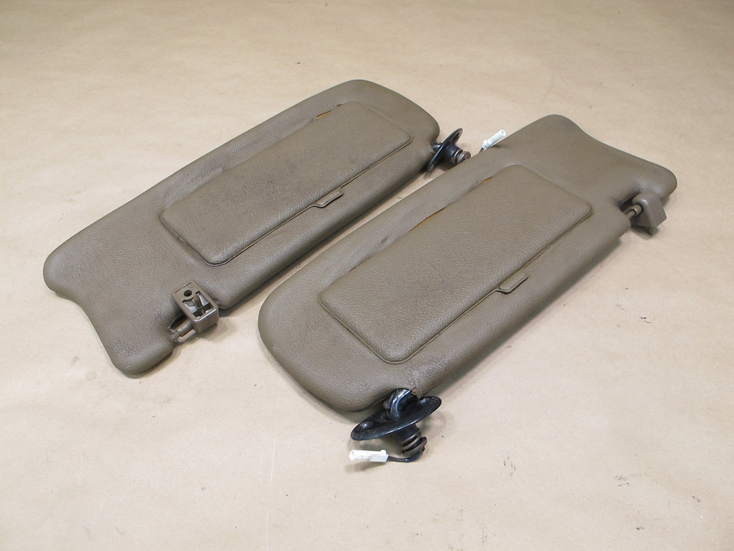 86-88 Toyota Supra MK3 Set of 2 Front Left & Right Sun Visor Brown OEM