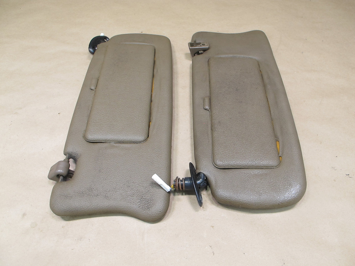 86-88 Toyota Supra MK3 Set of 2 Front Left & Right Sun Visor Brown OEM