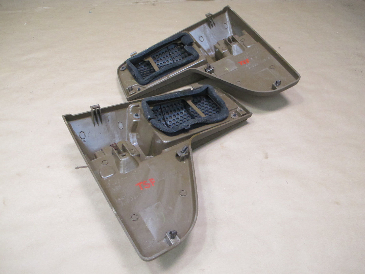 86-92 Toyota Supra MK3 Set of 2 Rear Left & Right Speaker Trim Cover Brown OEM