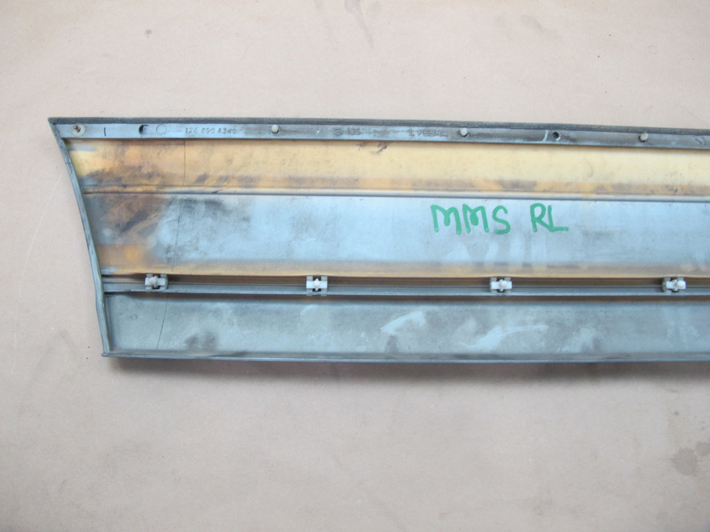 86-91 Mercedes W126 Rear Left Door Trim Cover Molding 1266904340 OEM