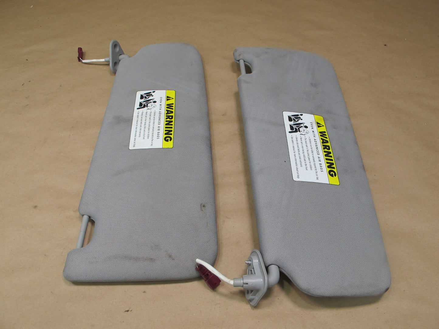 07-13 BMW E92 3-SERIES Coupe Set of 2 Front Left & Right Sun Visor Gray OEM