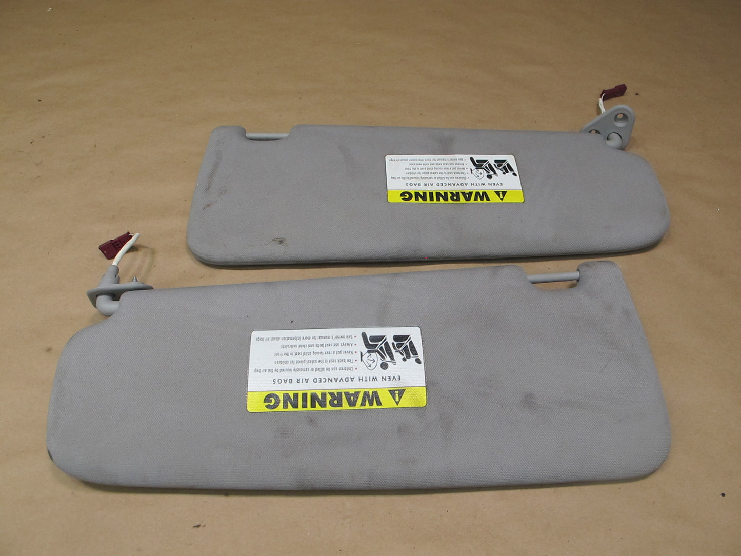 07-13 BMW E92 3-SERIES Coupe Set of 2 Front Left & Right Sun Visor Gray OEM