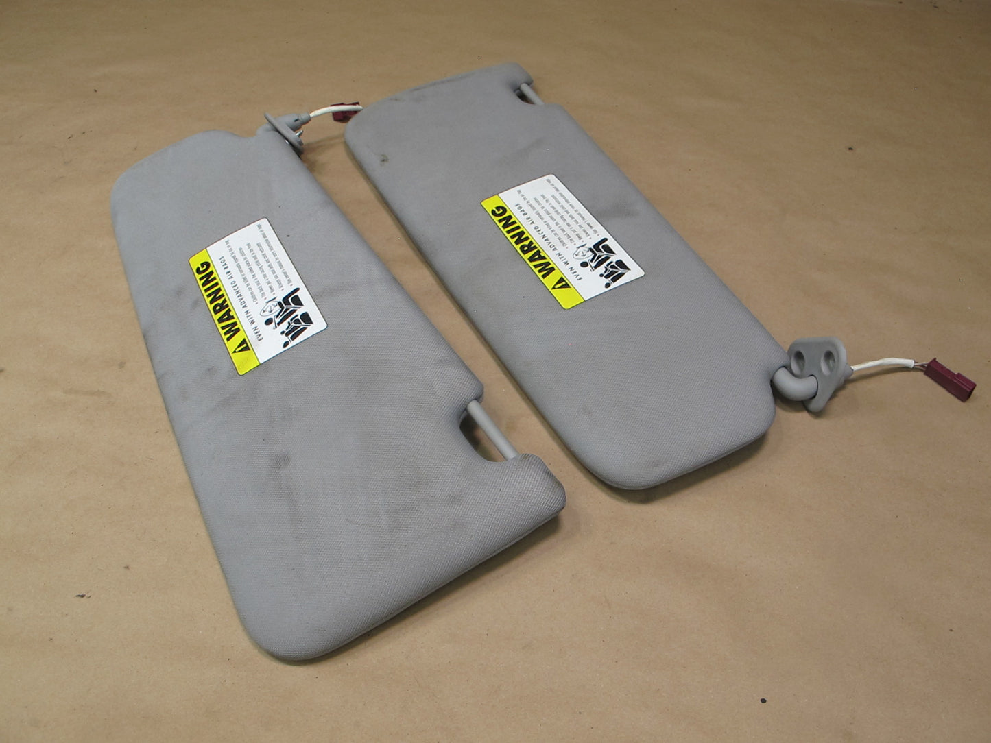 07-13 BMW E92 3-SERIES Coupe Set of 2 Front Left & Right Sun Visor Gray OEM