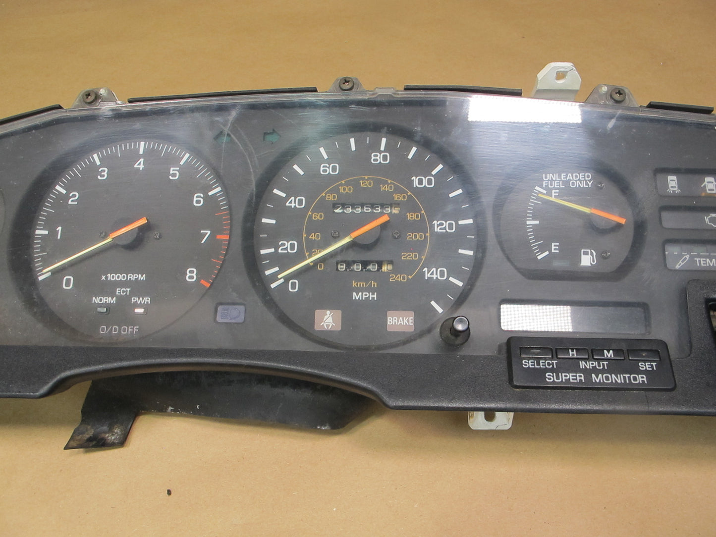 86-88 Toyota Supra MK3 A/T NON Turbo Instrument Cluster Gauge Speedometer OEM