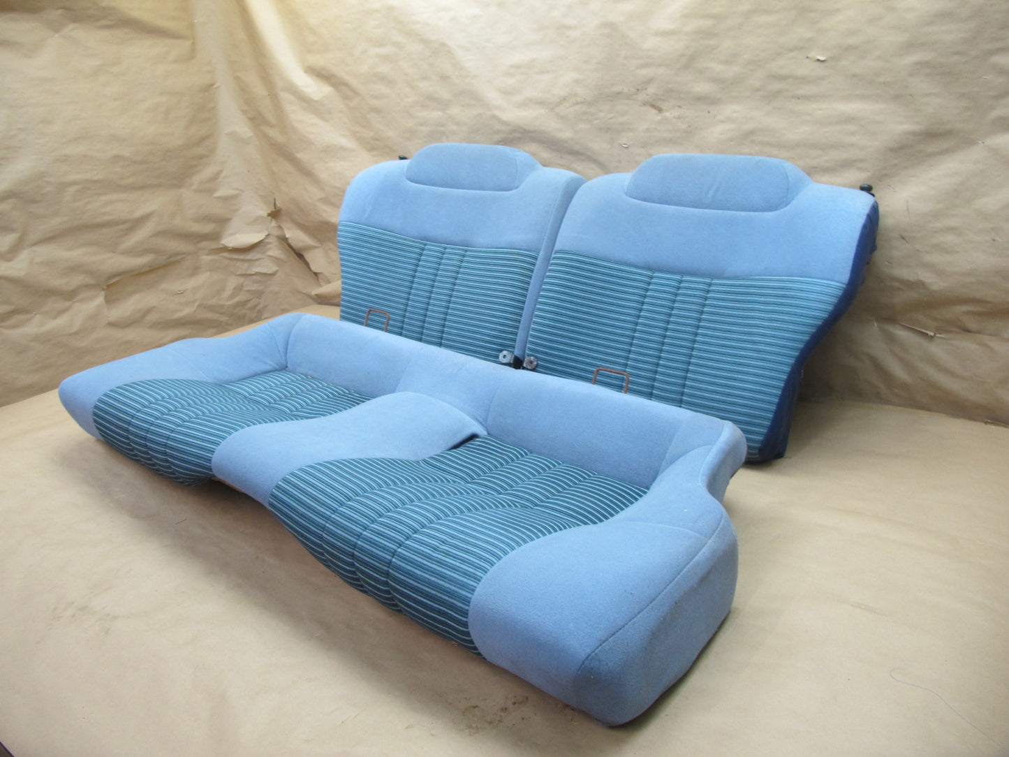 83-86 Toyota Celica Supra MA67 Front & Rear Cloth Seat Set Blue OEM