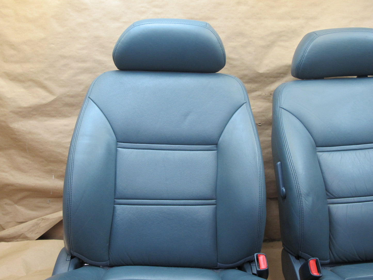 1992-1993 Lexus ES300 Front Left & Right Leather Seats Dark Blue OEM