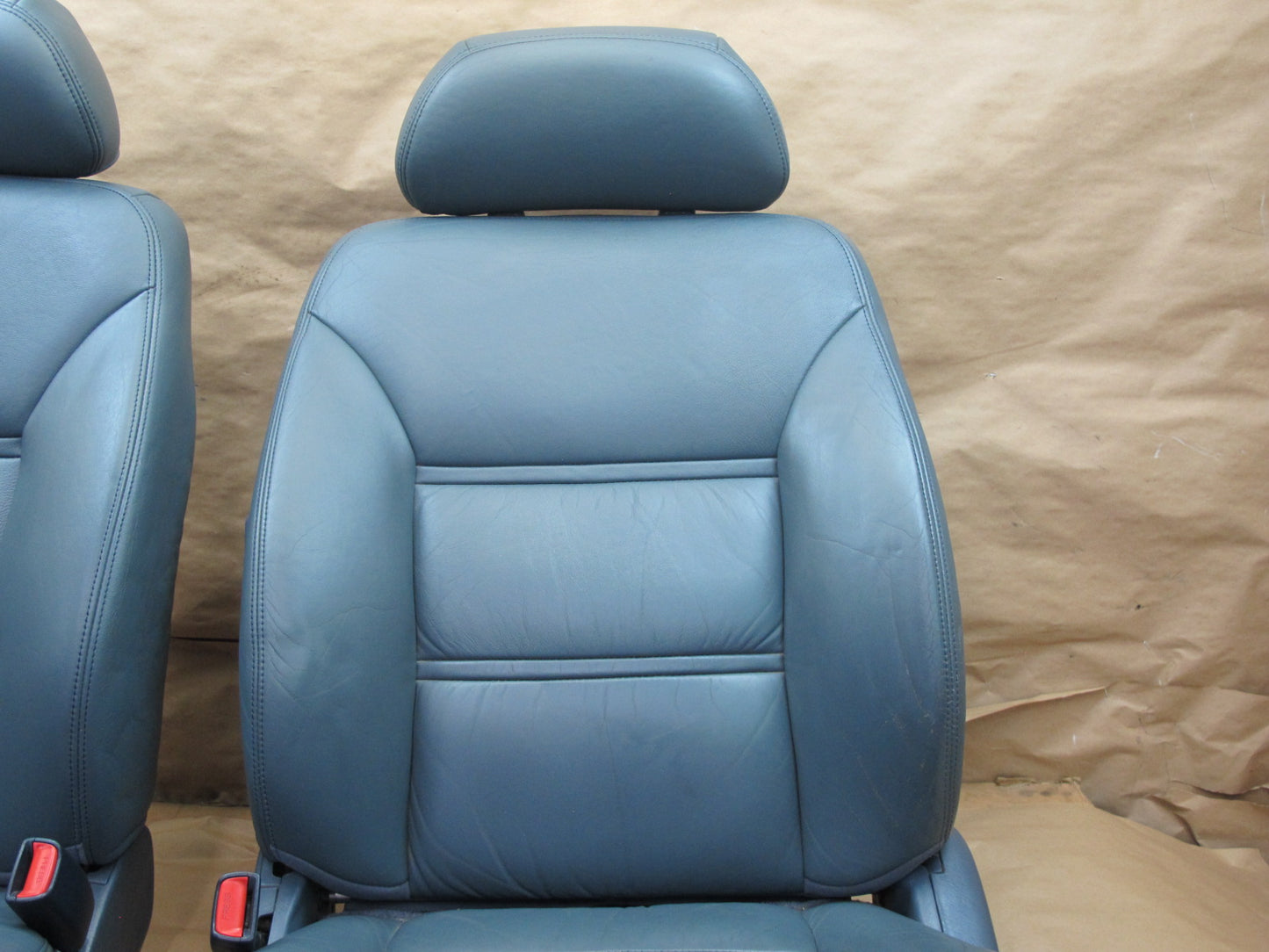 1992-1993 Lexus ES300 Front Left & Right Leather Seats Dark Blue OEM