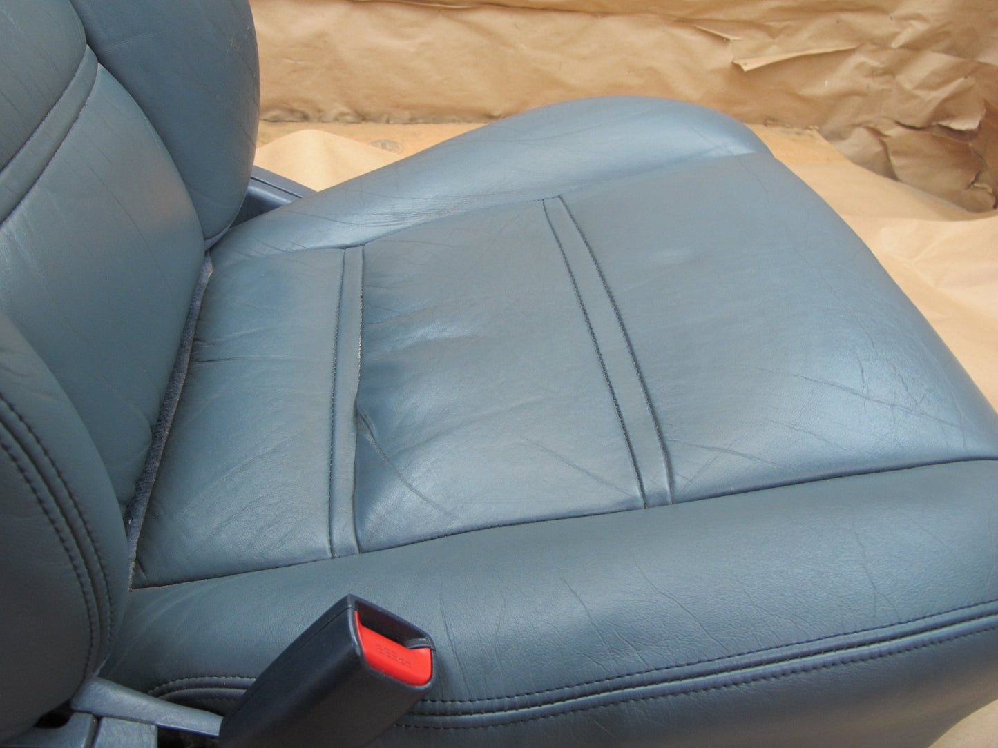 1992-1993 Lexus ES300 Front Left & Right Leather Seats Dark Blue OEM