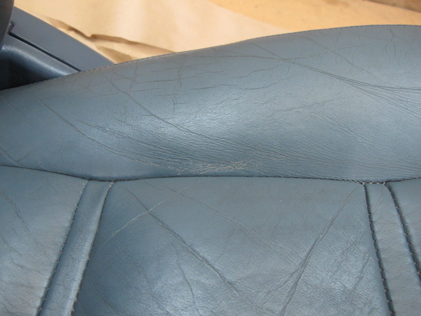 1992-1993 Lexus ES300 Front Left & Right Leather Seats Dark Blue OEM