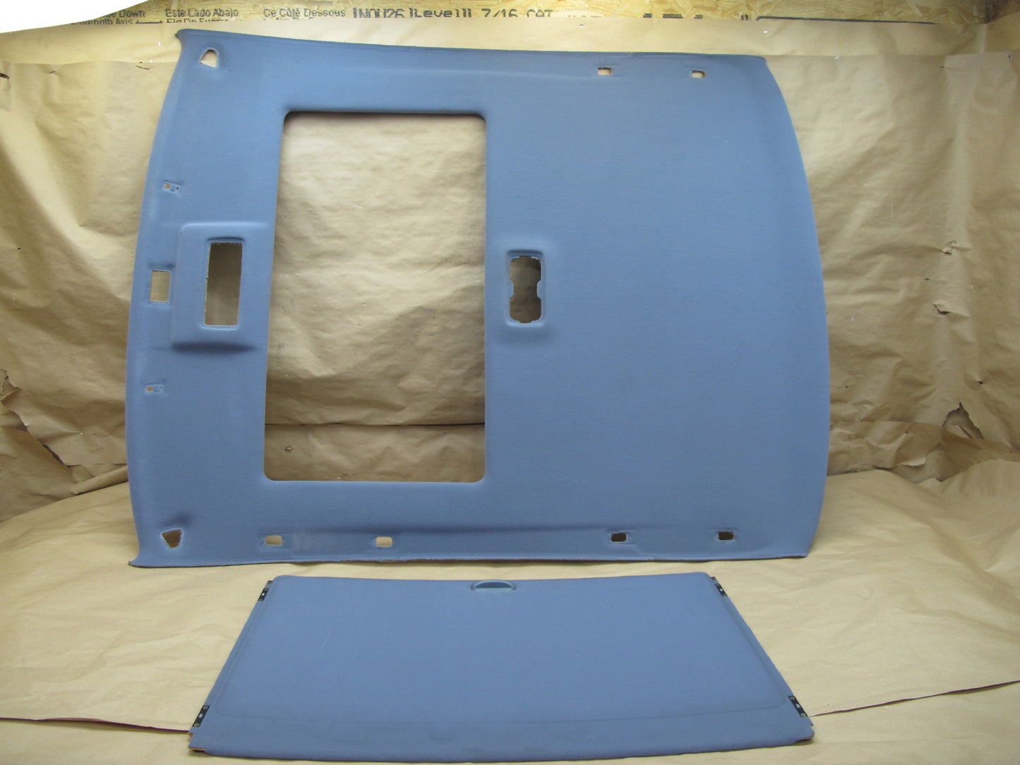92-94 Lexus ES300 VCV10 Headliner Trim Panel & Sunroof Trim Panel Blue Set OEM