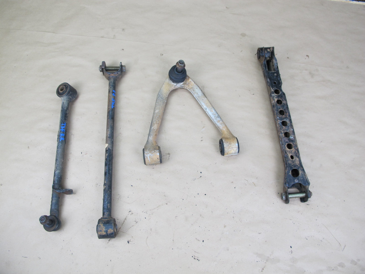 86-92 Toyota Supra MK3 Set of 4 Rear Right Lower & Upper Control Arm OEM