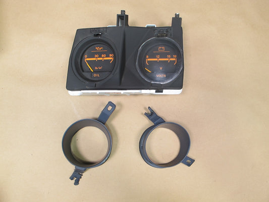 84-86 Nissan Z31 300ZX Oil Pressure & Battery Voltage Meter Gauge OEM