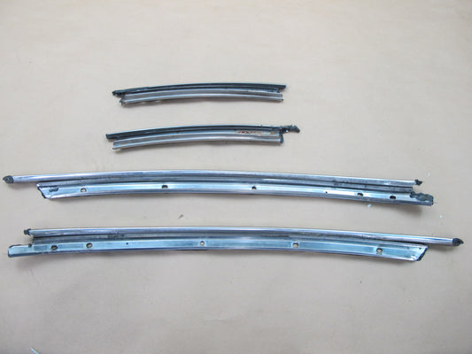 84-86 Nissan Z31 300ZX 2+0 A & B Pillar T-top Chrome Trim Cover Molding Set