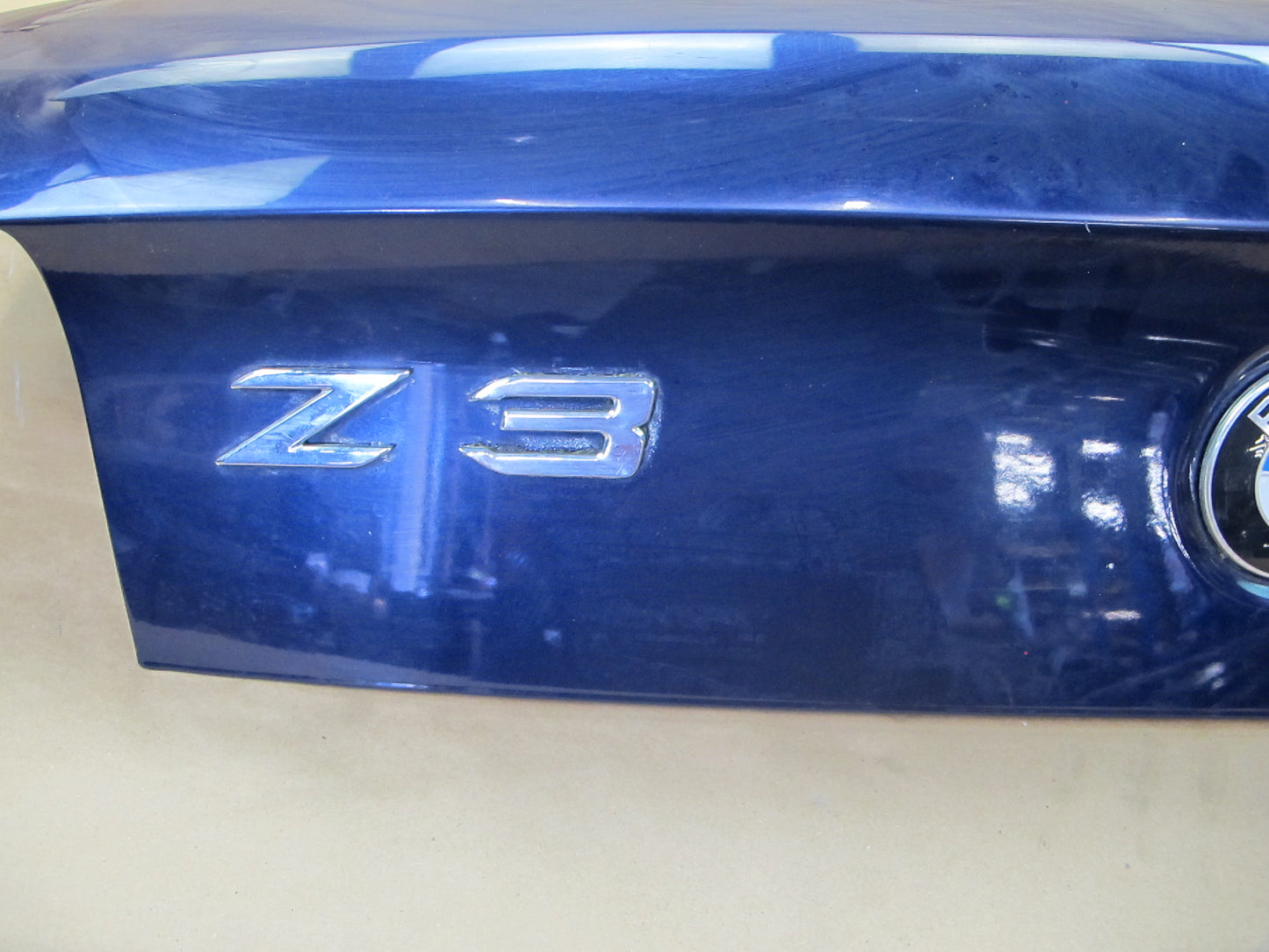 96-99 BMW E36/7 Z3 Roadster Rear Trunk Deck Lid Shell Cover Panel Blue OEM