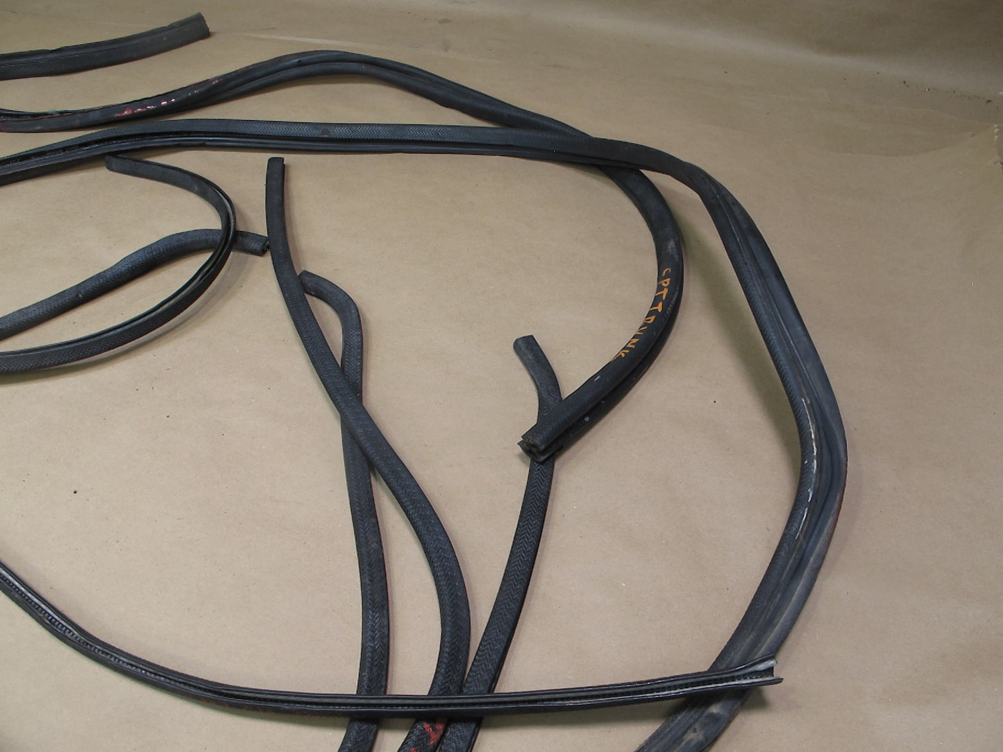 80-82 Porsche 924 Door Trunk Weatherstrip Rubber Seal Gasket Set OEM