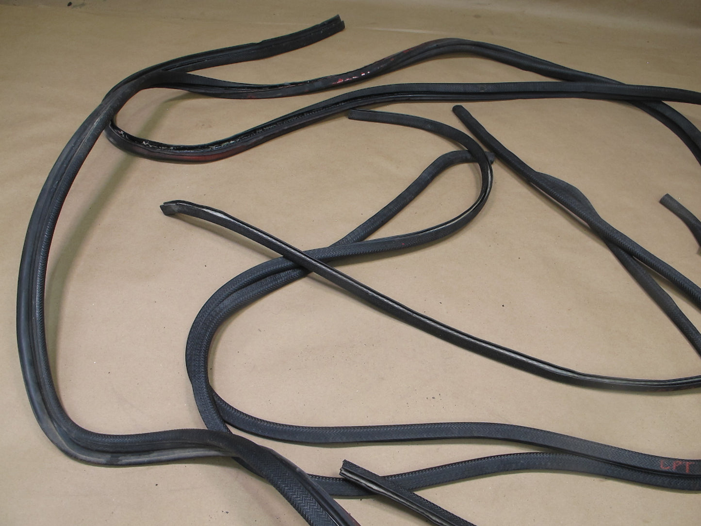 80-82 Porsche 924 Door Trunk Weatherstrip Rubber Seal Gasket Set OEM